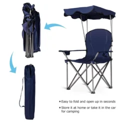 Costway Portable Folding Beach Canopy Chair W/ Cup Holders Bag Camping Hiking Outdoor 17 Costway Portable Folding Beach Canopy Chair W/ Cup Holders Bag Camping Hiking Outdoor -Garden & Outdoors GUEST d5d3ce98 ea76 4814 95f2 f04bdbdff7dc