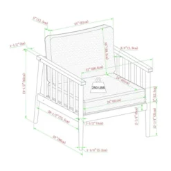 Saracina Home 4pc Modern Boho Eucalyptus Spindle Outdoor Conversation Set -Garden & Outdoors GUEST d7655ed5 ba9c 4174 aca9 33a7c7feb782