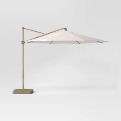 11'x11' Offset Patio Umbrella - Light Wood Pole - Threshold™ -Garden & Outdoors GUEST d7b30535 8f96 400e a9ef c247067c3f11