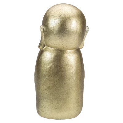 Northlight 11.5" Golden Buddhist Monk Outdoor Garden Statue 6 Northlight 11.5" Golden Buddhist Monk Outdoor Garden Statue - Image 4