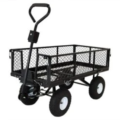 Sunnydaze Decor Sunnydaze Outdoor Lawn And Garden Heavy-Duty Durable Steel Mesh Utility Dump Wagon Cart With Removable Sides -Garden & Outdoors GUEST d853f163 da9e 4aee b9a2 f05d7d63f929