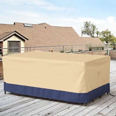 Costway Patio 90''x50'' Dining Set Cover Rectangle Table Chair Waterproof Handle Air Vent 6 Costway Patio 90''x50'' Dining Set Cover Rectangle Table Chair Waterproof Handle Air Vent - Image 4