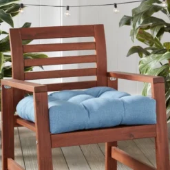 Outdoor Seat Cushion Denim - Kensington Garden