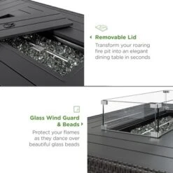 Best Choice Products 52in Wicker Propane Gas Fire Pit Table 50,000 BTU W/ Glass Wind Guard, Tank Holder, Cover 12 Best Choice Products 52in Wicker Propane Gas Fire Pit Table 50,000 BTU W/ Glass Wind Guard, Tank Holder, Cover -Garden & Outdoors GUEST dd2aa6ca 19c0 4848 8ba6 a001a9cfacf4