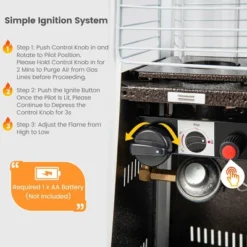 Costway 35'' Portable Tabletop Pyramid Patio Heater Steel Propane Gas 9500 BTU 15 Costway 35'' Portable Tabletop Pyramid Patio Heater Steel Propane Gas 9500 BTU -Garden & Outdoors GUEST dd774e26 d293 443c a9ee ba8998766f16