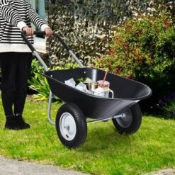 Costway 2 Tire Wheelbarrow Cart Heavy-duty Dolly Utility Cart Black 17 Costway 2 Tire Wheelbarrow Cart Heavy-duty Dolly Utility Cart Black -Garden & Outdoors GUEST deb3daa2 b129 4658 9f72 1566f9d07adc