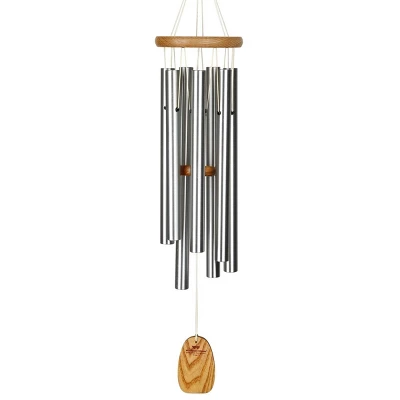 Woodstock Wind Chimes Signature Collection, Woodstock Anniversary Chime, 27'' Silver Wind Chime ACS 4 Woodstock Wind Chimes Signature Collection, Woodstock Anniversary Chime, 27'' Silver Wind Chime ACS - Image 2