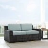 Beaufort Outdoor Wicker Loveseat - Mist - Crosley -Garden & Outdoors GUEST df26cef4 08c8 4c09 ab84 11c42fe24e7f