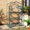 Sunnydaze Decor Sunnydaze Outdoor Portable Growing Rack 3-Tier Greenhouse With Roll-Up Door - 3 Shelves - Clear -Garden & Outdoors GUEST df66ae38 1865 4f2f 9b94 2981b7d4f66d