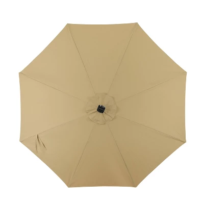 11' X 11' Calypso II Market Patio Umbrella With Solar LED Strip Lights Champagne - Island Umbrella 7 11' X 11' Calypso II Market Patio Umbrella With Solar LED Strip Lights Champagne - Island Umbrella - Image 5