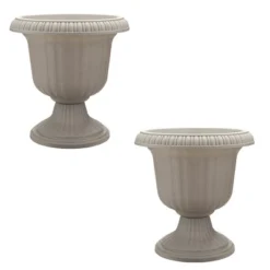 Southern Patio 14 Inch Lightweight Outdoor Utopian Urn Planter (2 Pack) -Garden & Outdoors GUEST e152f83a 016e 4ee4 bea8 860ba6a8ebde