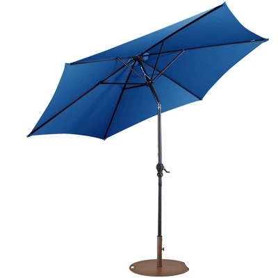 Costway 9ft Patio Umbrella Outdoor W/ 50 LBS Round Umbrella Stand W/ Wheels 13 Costway 9ft Patio Umbrella Outdoor W/ 50 LBS Round Umbrella Stand W/ Wheels - Image 11