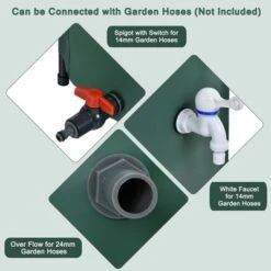 Costway 100 Gallon Portable Rain Barrel Water Collector Collapsible Tank W/Spigot Filter -Garden & Outdoors GUEST e336450c 67e2 4a13 8df8 b1002988062a