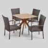 5pc Stamford Wood & Wicker Dining Set Teak - Christopher Knight Home -Garden & Outdoors GUEST e380ac6a 6dc0 4355 abad 98cdfce584fe