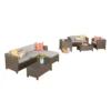 Puerta 9pc Wicker Sofa Set - Brown - Christopher Knight Home -Garden & Outdoors GUEST e3d6ac60 b606 4fd2 a2b1 b8603e6ec920
