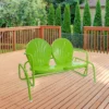 Northlight 48.25" Outdoor Retro Metal Tulip Double Glider Patio Chair, Lime Green -Garden & Outdoors GUEST e3d8eeec 1b1f 4862 93c0 50cf43817133