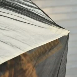 Outsunny 7.5' Outdoor Patio Mesh Screen For Umbrellas Screen Net With Canopy House With Woven Net, Black -Garden & Outdoors GUEST e537db46 d22a 4d9f 9569 76d6384f630d