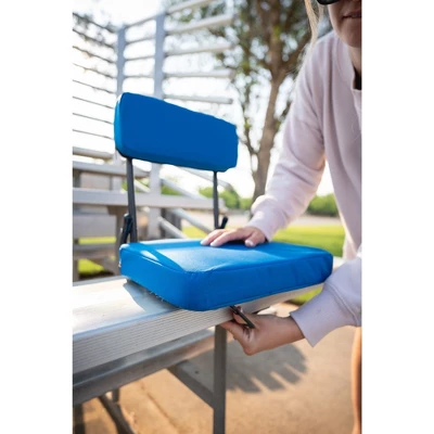 Stansport Steel Frame Foldable Coliseum Seat - Blue 9 Stansport Steel Frame Foldable Coliseum Seat - Blue - Image 7