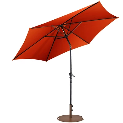Costway 9ft Patio Umbrella Outdoor W/ 50 LBS Round Umbrella Stand W/ Wheels 15 Costway 9ft Patio Umbrella Outdoor W/ 50 LBS Round Umbrella Stand W/ Wheels - Image 13