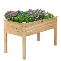 Costway Wooden Raised Vegetable Garden Bed Elevated Grow Vegetable Planter 18 Costway Wooden Raised Vegetable Garden Bed Elevated Grow Vegetable Planter -Garden & Outdoors GUEST e8f19a05 9273 4b41 9993 af13fc62d9ea