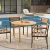 Costway Patio Dining Table Acacia Wood Round Outdoor Bistro Table 4-Person For Deck Lawn -Garden & Outdoors GUEST e917ab2e 0f3f 4dba aab5 2acb73ed17f4