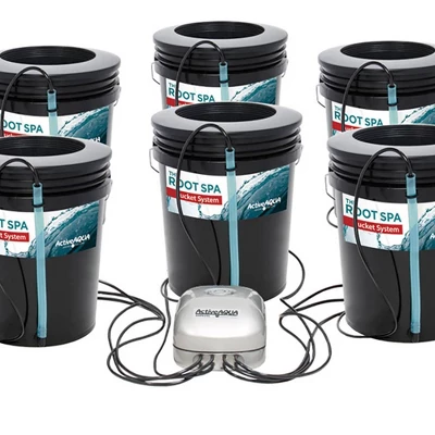 Active Aqua RS5GAL8SYS Root Spa 5 Gallon Hydroponic 8 Bucket Deep Water Culture Grow Kit System With Multi-Purpose Air Hose And Air Pump, Black 3 Active Aqua RS5GAL8SYS Root Spa 5 Gallon Hydroponic 8 Bucket Deep Water Culture Grow Kit System With Multi-Purpose Air Hose And Air Pump, Black