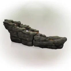 20" Rocky River Rapids Stone Resin Fountain With LED Lights Gray - Alpine Corporation 9 20" Rocky River Rapids Stone Resin Fountain With LED Lights Gray - Alpine Corporation -Garden & Outdoors GUEST ec5c237c 46b4 4e86 b490 ffb22f0de676