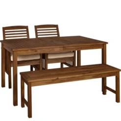 Ravenscroft 4pc Acacia Wood Patio Dining Set - Saracina Home 19 Ravenscroft 4pc Acacia Wood Patio Dining Set - Saracina Home -Garden & Outdoors GUEST ed44c97f 3ef4 47b8 a053 68a2d0bee986