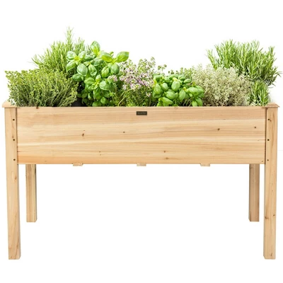 Costway Wooden Raised Vegetable Garden Bed Elevated Grow Vegetable Planter 9 Costway Wooden Raised Vegetable Garden Bed Elevated Grow Vegetable Planter - Image 7
