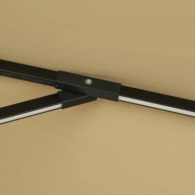 11' X 11' Calypso II Market Patio Umbrella With Solar LED Strip Lights Champagne - Island Umbrella 11 11' X 11' Calypso II Market Patio Umbrella With Solar LED Strip Lights Champagne - Island Umbrella - Image 9