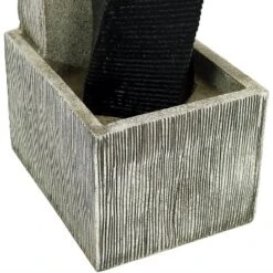 Sunnydaze Decor Sunnydaze 35"H Electric Polyresin Modern Artistry Column Outdoor Water Fountain With LED Lights -Garden & Outdoors GUEST ef7d9f3f 285d 4f36 95ca 32f7c3885f79