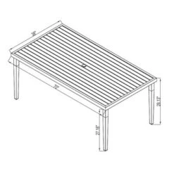 Fairmont Rectangle Steel Patio Dining Table, Outdoor Furniture - Black - Threshold™ -Garden & Outdoors GUEST efc5895e 1526 4628 a056 bed43df62610