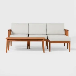 Saracina Home 4pc Modern Boho Eucalyptus Spindle Outdoor Sectional Set 20 Saracina Home 4pc Modern Boho Eucalyptus Spindle Outdoor Sectional Set -Garden & Outdoors GUEST f446e2a0 2704 4f48 8df0 4f1ef2c2f33a