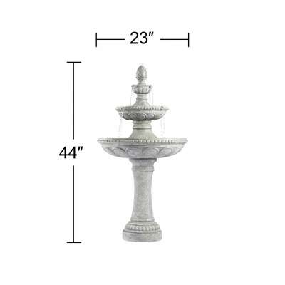 John Timberland Pineapple Modern 3 Tier Cascading Outdoor Floor Water Fountain 44" For Yard Garden Patio Home Deck Porch House Exterior Balcony Roof 7 John Timberland Pineapple Modern 3 Tier Cascading Outdoor Floor Water Fountain 44" For Yard Garden Patio Home Deck Porch House Exterior Balcony Roof - Image 6