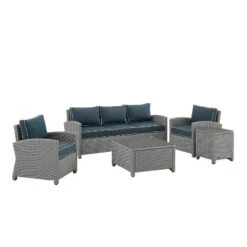 Bradenton 5pc Outdoor Wicker Sofa Set - Crosley -Garden & Outdoors GUEST f4f6439d 53c0 49b5 8af5 21b3cb5d0f17