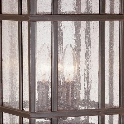 Kathy Ireland Sierra Rustic Outdoor Post Light Rubbed Bronze With Pier Mount Adapter 22" Seedy Glass Panels For Exterior Barn Deck House Porch Yard 4 Kathy Ireland Sierra Rustic Outdoor Post Light Rubbed Bronze With Pier Mount Adapter 22" Seedy Glass Panels For Exterior Barn Deck House Porch Yard - Image 2