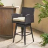 Braxton Wicker Swivel Patio Bar Stool With Cushion - Multi-Brown - Christopher Knight Home -Garden & Outdoors GUEST f640bcac 4e45 43b1 9d5f 5588601fd151