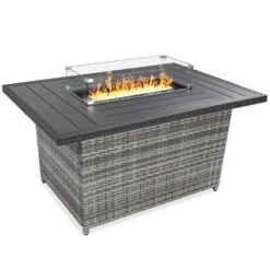 Best Choice Products 52in Wicker Propane Gas Fire Pit Table 50,000 BTU W/ Glass Wind Guard, Tank Holder, Cover 14 Best Choice Products 52in Wicker Propane Gas Fire Pit Table 50,000 BTU W/ Glass Wind Guard, Tank Holder, Cover -Garden & Outdoors GUEST f6dd7eb4 0ea3 4df9 b348 3dbd65e52eed