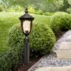 John Timberland Outdoor Post Light Fixture LED Veranda Bronze 33" Clear Hammered Glass For Exterior House Porch Patio Garden Yard -Garden & Outdoors GUEST f8af5128 9b4b 4a6f b003 894b5b983a63