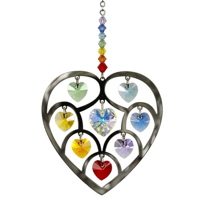 Woodstock Wind Chimes Woodstock Rainbow Makers Collection, Heart Of Hearts, 4.5'' Chakra Crystal Suncatcher HHCH 4 Woodstock Wind Chimes Woodstock Rainbow Makers Collection, Heart Of Hearts, 4.5'' Chakra Crystal Suncatcher HHCH - Image 2