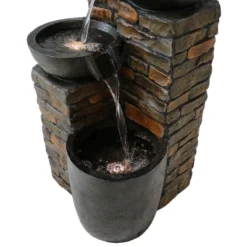 Sunnydaze Decor Sunnydaze 34"H Electric Polyresin Staggered Bowls Tiered Outdoor Water Fountain With LED Lights 15 Sunnydaze Decor Sunnydaze 34"H Electric Polyresin Staggered Bowls Tiered Outdoor Water Fountain With LED Lights -Garden & Outdoors GUEST fb310c19 9013 4ecb a026 ffc6065d8463
