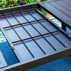 7pc Patio Set With Steel Expandable Table & Metal Padded Sling C-Spring Arm Chairs - Captiva Designs -Garden & Outdoors GUEST fca3b86e 8483 43eb 9c19 5a0594ae03a3