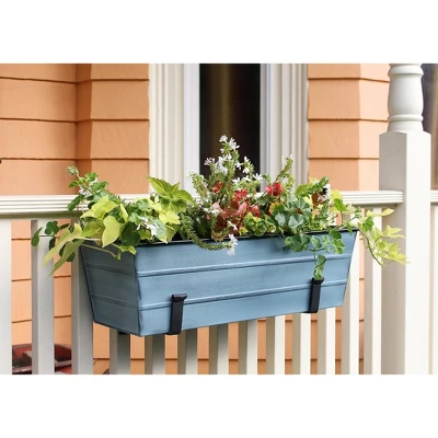 ACHLA Designs Galvanized With Wall Brackets Rectangular Steel Planter Boxes 3 ACHLA Designs Galvanized With Wall Brackets Rectangular Steel Planter Boxes