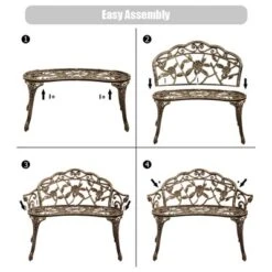 Costway Outdoor Garden Bench Chair Loveseat Cast Aluminum Patio Antique Rose 17 Costway Outdoor Garden Bench Chair Loveseat Cast Aluminum Patio Antique Rose -Garden & Outdoors GUEST fd95985b e078 48b0 8345 8d42da5f7d3d