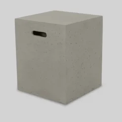 Oana 7pc Acacia V-Shaped Sectional Sofa Set With Fire Pit - Teak/Beige/Light Gray - Christopher Knight Home -Garden & Outdoors GUEST fdab14b8 39b4 47ad 8695 11b9e54f1b48