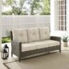 Rockport Outdoor Wicker High Back Sofa - Oatmeal/Light Brown - Crosley 1 Rockport Outdoor Wicker High Back Sofa - Oatmeal/Light Brown - Crosley -Garden & Outdoors GUEST ffe93626 1797 4a98 a748 6b829e363636